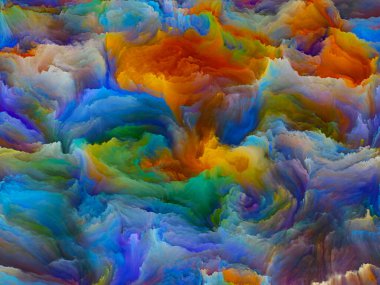 Organik tuval serisi. Yaşamdaki ve sanattaki yaratıcılık için renkli ve detaylı dokuların grafiksel bileşimi