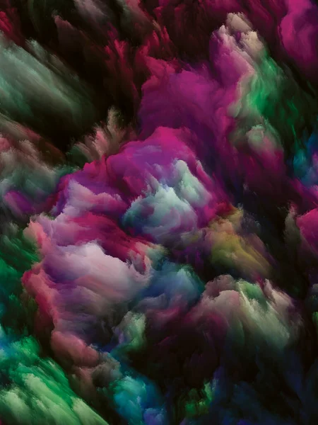 Серия Color Swirl Абстрактное Расположение Красочного Движения Жидкой Краски Холсте — стоковое фото