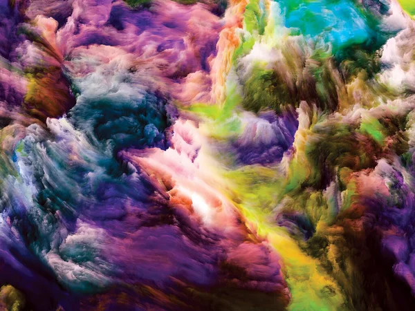 カラー ウォールシリーズ 創造性 芸術をテーマにキャンバス上の液体塗料のカラフルな動きで構成されるデザイン — ストック写真