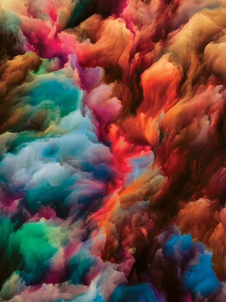 Серия Color Swirl Художественный Фон Красочного Движения Жидкой Краски Холсте — стоковое фото