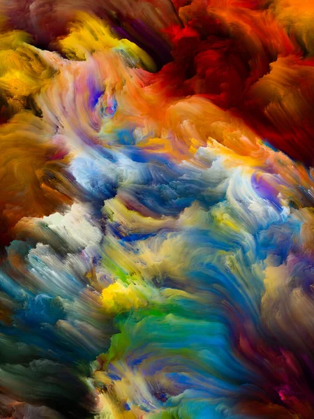 カラー ウォールシリーズ 創造性 芸術のプロジェクトのためのキャンバス上の液体塗料のカラフルな動きで作られたデザイン — ストック写真