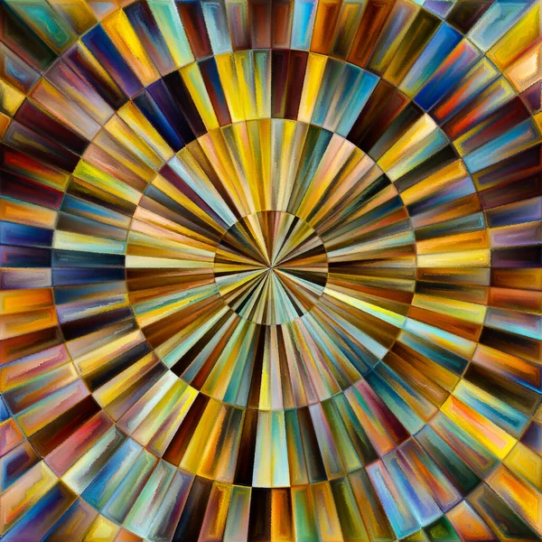 Stralende Cirkel Serie Kleurrijk Abstract Radiaal Design Onderwerp Van Energie — Stockfoto