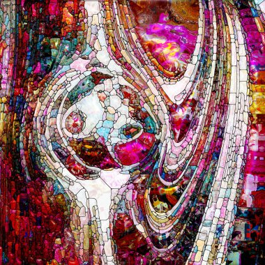 Yaşam Renkleri serisi. Organik güçler ve doğanın iç enerjisi üzerine lekeli cam soyutlaması..