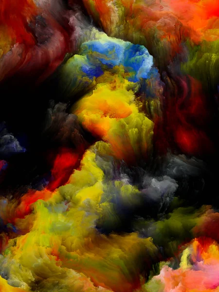 マルチカラークラウド カラードリームシリーズ 想像力 創造性 絵画に関連するグラデーションやスペクトルの色合いの背景デザイン — ストック写真