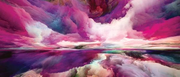 Спектральні Хмари Втеча Серії Реалій Тло Дизайну Сюрреалістичного Заходу Сонця — стокове фото