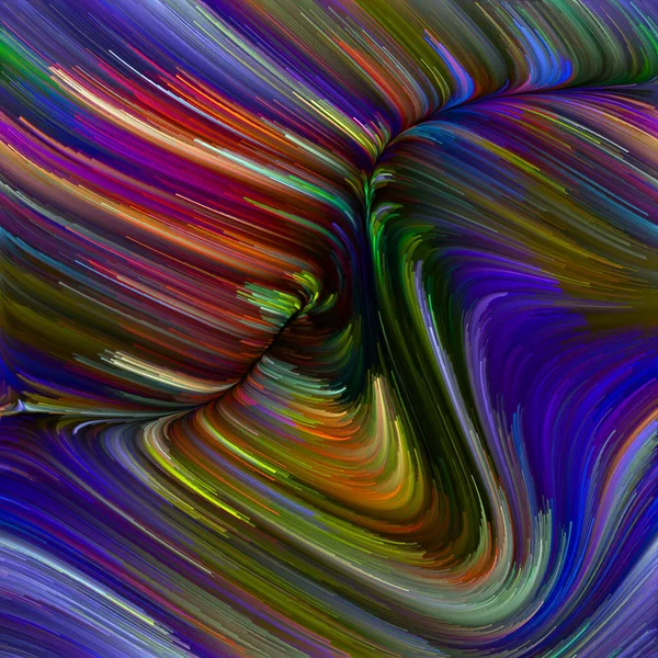 Série Color Swirl Arrangement Créatif Mouvement Coloré Des Fibres Spectrales — Photo