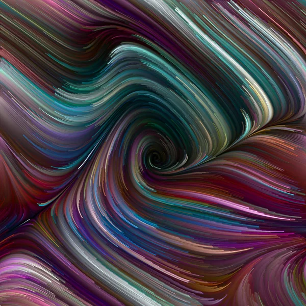 Color Swirl Serie Optisch Attraktiver Hintergrund Aus Bunten Spektralfaserbewegungen Passend — Stockfoto