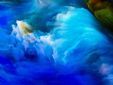 Renkli girdap serisi. Yaşam, yaratıcılık ve sanat için tuvalin üzerindeki sıvı boyanın renkli hareketlerinin etkileşimi