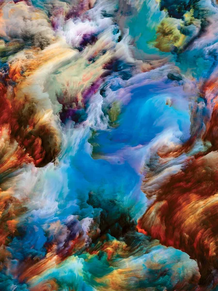 Culoare Swirl Serie Aranjamentul Mișcării Colorate Vopselei Lichide Pânză Tema — Fotografie, imagine de stoc