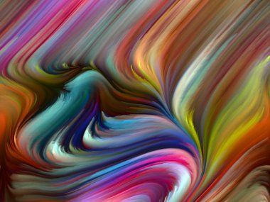 Renkli girdap serisi. Yaşam, yaratıcılık ve sanat konularındaki spektral liflerin renkli hareketlerinin arkaplan tasarımı