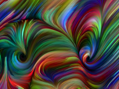 Renkli girdap serisi. Yaşam, yaratıcılık ve sanat projelerinde kullanılmak üzere spektral liflerin renkli hareketlerinden oluşan sanatsal soyutlama