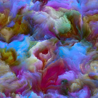 Organik tuval serisi. Yaşamdaki ve sanattaki yaratıcılıkla ilgili çalışmalar için renkli ve detaylı dokuların görsel olarak tatmin edici bileşimi