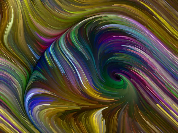 彩色漩涡系列 光谱纤维与生命 创造力和艺术相关的彩色运动的抽象设计 — 图库照片