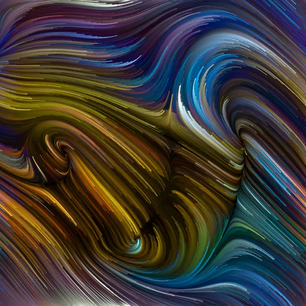 彩色漩涡系列 适合生命 创造力和艺术项目的光谱纤维彩色运动的抽象排列 — 图库照片