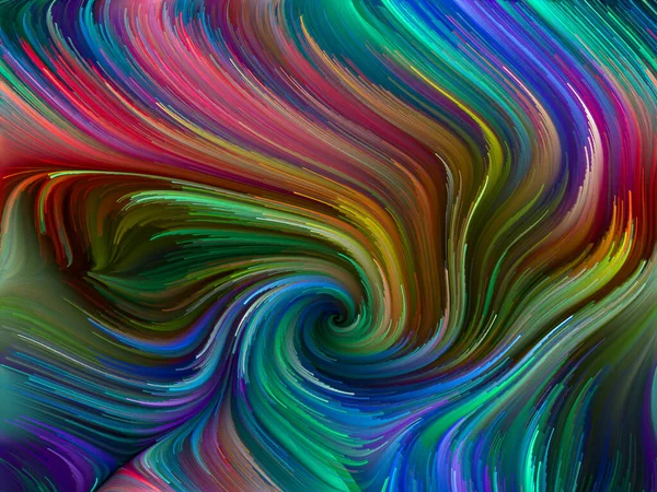 Color Swirl Serie Bild Der Bunten Bewegung Spektraler Fasern Konzeptioneller — Stockfoto