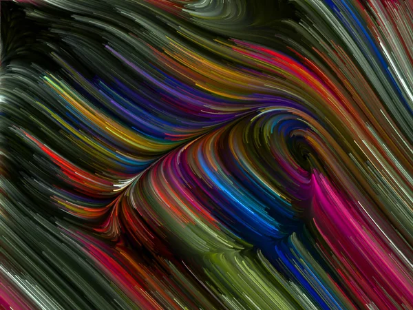 Color Swirl Serien Kreativa Arrangemang Färgglada Rörelse Spektrala Fibrer Med — Stockfoto