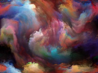 Soyut Arkaplan serisi. Sanat, yaratıcılık ve hayal gücü konularında yaratıcı bir düzenleme ve tuval üzerinde hareket