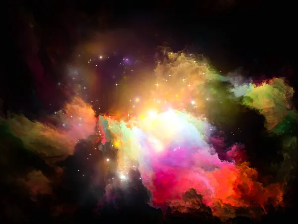 Color Flow Series Фон Потоков Цифровой Краски Тему Музыки Творчества — стоковое фото