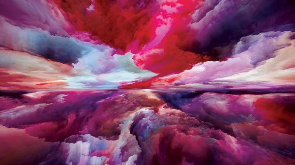 Пейзаж Воображения Серия Color Dreams Абстрактный Дизайн Краски Текстур Облаков — стоковое фото