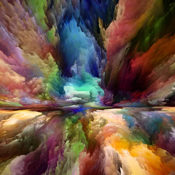 Paesaggio Spettrale Serie Color Dreams Sfondo Artistico Fatto Vernice Texture — Foto Stock