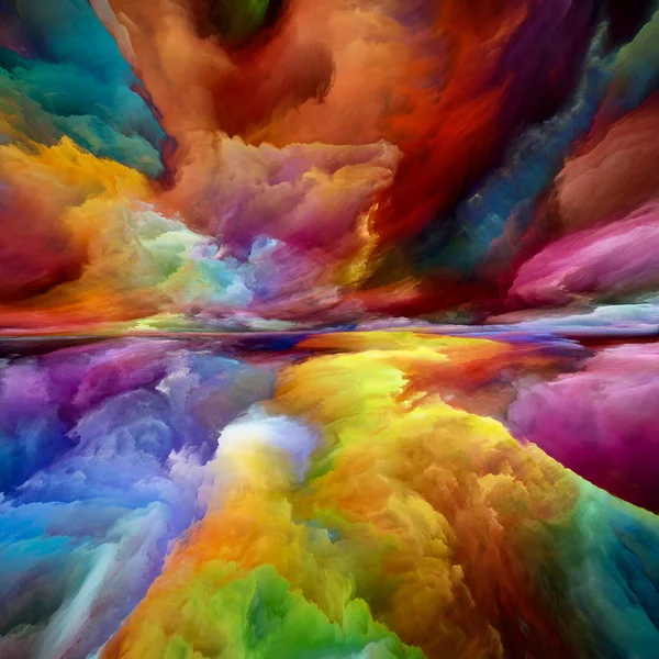 Själen Multicolor Landskap Mind Serien Bakgrund Ljus Färg Rörelse Lutningar — Stockfoto