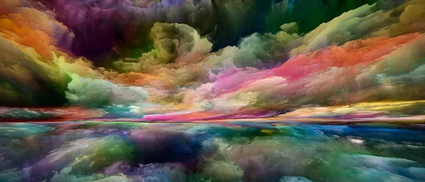 Alma Multicolor Paisagens Série Mente Arranjo Pintura Brilhante Gradientes Movimento — Fotografia de Stock