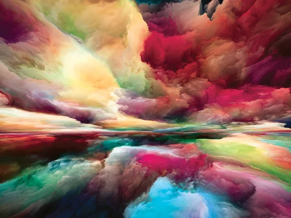 Paisagem Multicolor Ver Série Never World Arranjo Criativo Cores Texturas — Fotografia de Stock