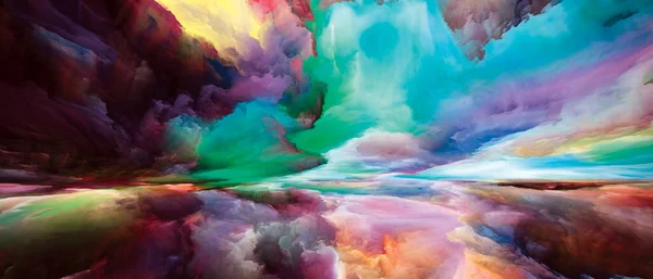 Paisagem Multicolor Ver Série Never World Arranjo Criativo Cores Texturas — Fotografia de Stock