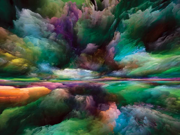 Paysage Multicolore Voir Série Never World Arrangement Créatif Couleurs Textures — Photo