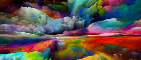 Paisaje Mágico Serie Sueños Color Composición Fondo Pintura Texturas Nubes —  Fotos de Stock