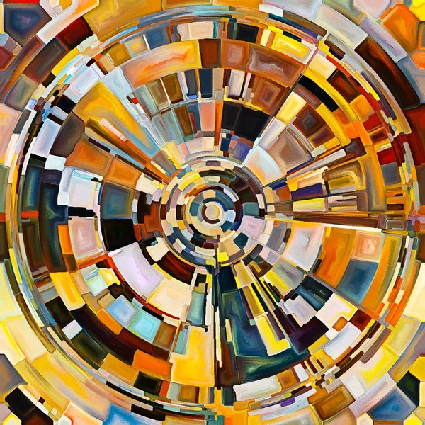 Seria Cercul Rugăciunii Pictura Abstractă Colorată Discului Razelor Arcurilor Culoare — Fotografie, imagine de stoc