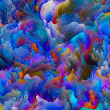 Organik tuval serisi. Yaşamda ve sanatta yaratıcılığa uygun renkli ve detaylı dokuların soyut bileşimi