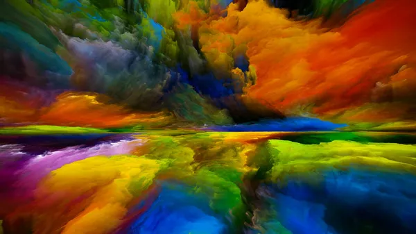 Terra Espectral Série Sonhos Cor Projeto Fundo Pintura Texturas Nuvens — Fotografia de Stock