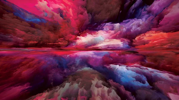 グラデーションの風景 世界シリーズには登場しない デザインをテーマとした色彩 グラデーション雲の抽象的な配置 — ストック写真