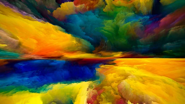 Fantastiska Landskap Color Dreams Serien Design Gjord Färg Texturer Och — Stockfoto