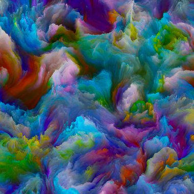 Organik tuval serisi. Hayattaki ve sanattaki yaratıcılık için renkli ve detaylı dokuların yaratıcı düzenlenmesi