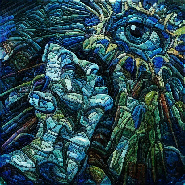 Herboren Serie Glazen Compositie Onderwerp Van Religieuze Visie Spirituele Verlichting — Stockfoto