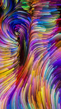 Color In Motion serisi. Tasarım, yaratıcılık ve hayal gücü konularında ekran ve cihazlar için duvar kağıdı olarak kullanılacak sıvı boya kalıbının bileşimi