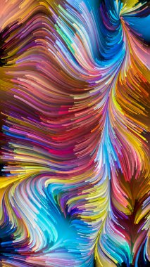 Color In Motion serisi. Tasarım, yaratıcılık ve hayal gücü konularında ekran ve cihazlar için duvar kağıdı olarak kullanılacak sıvı boya deseninden oluşan soyut tasarım