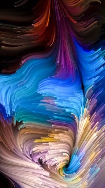 Color In Motion serisi. Tasarım, yaratıcılık ve hayal gücünün ekran ve cihazlar için duvar kağıdı olarak kullanılacak sıvı boya kalıbının düzenlenmesi