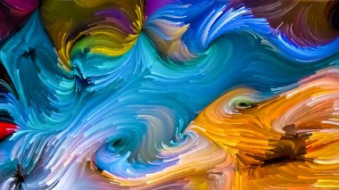 Color In Motion serisi. Tasarım, yaratıcılık ve hayal gücüyle ilgili planlarda ekran ve cihazlar için duvar kağıdı olarak kullanılacak sıvı boya desenlerinden oluşan görsel çekicilik arkaplanı
