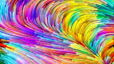 Color In Motion serisi. Tasarım, yaratıcılık ve hayal gücüyle mecazi bir ilişkisi olan sıvı boya kalıbının ekran ve cihazlar için duvar kağıdı olarak kullanılacak bileşimi