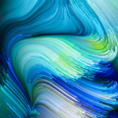 Color In Motion serisi. Tasarım, yaratıcılık ve hayal gücü konularında ekran ve cihazlar için duvar kağıdı olarak kullanılacak sıvı boya deseninin arkaplanı