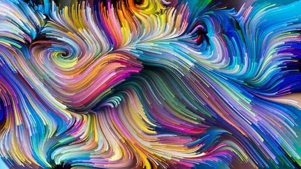 Kleur Motion Serie Artistieke Achtergrond Gemaakt Van Vloeibare Verf Patroon — Stockfoto