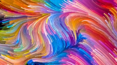 Color In Motion serisi. Tasarım, yaratıcılık ve hayal gücüyle mecazi bir ilişkisi olan sıvı boya kalıbının ekran ve cihazlar için duvar kağıdı olarak kullanılacak bileşimi