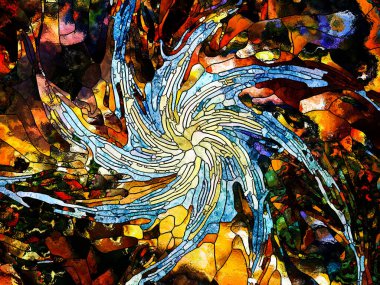 Kurşunlu cam desen serisi. Tasarım projeleri için fon olarak hizmet etmek için vitray kavramı çalışma yaptı sanat, Uzay Bölümü ve tasarım ile ilgili