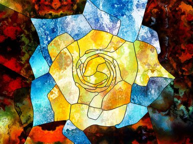 Kurşunlu cam desen serisi. Vitray kavramı kompozisyon çalışma sanat, Uzay Bölümü ve tasarım projeleri için