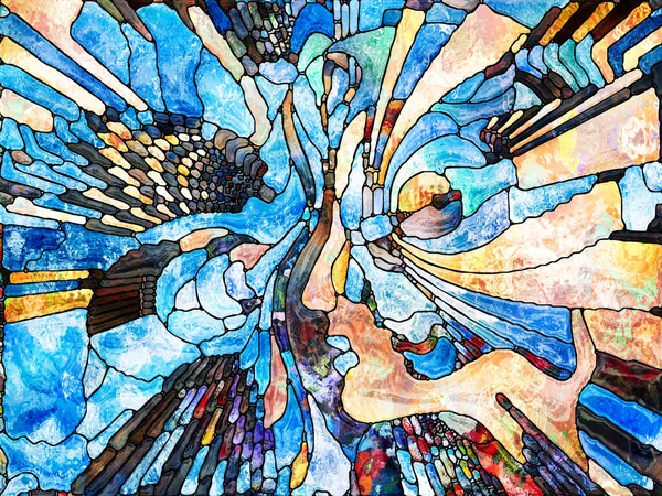 Lekeli Glass Forever serisi. Sanat, uzay bölünmesi ve tasarım projeleri için uygun renk parçaları, şekil desenleri ve sembollerin bileşimi