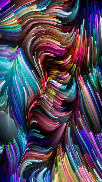 Serie Color Movimiento Composición Del Patrón Pintura Líquida Sobre Tema —  Fotos de Stock