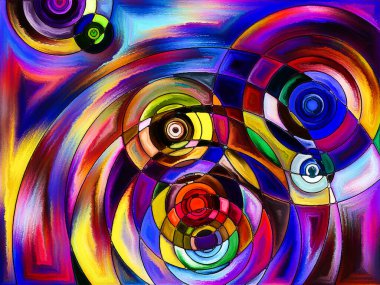 Kurşunlu cam desen serisi. Aranjman vitray kavramının sanat, Uzay Bölümü ve tasarım projeleri için uygun çalışma